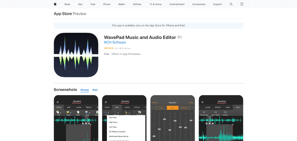 Wavepad Audacity App